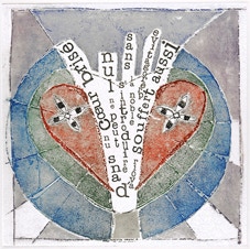 gravure noir et blanc plage famille estampe eau-forte aquatinte laurence de Saint Martin artiste yvelines estampes