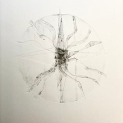 gravure noir et blanc plage famille estampe eau-forte aquatinte laurence de Saint Martin artiste yvelines estampes