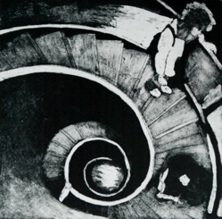 gravure noir et blanc plage famille estampe eau-forte aquatinte laurence de Saint Martin artiste yvelines estampes