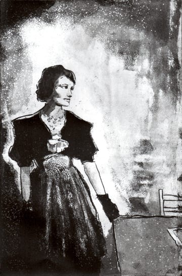 laurence de Saint Martin artiste po&eacute;sie affiche papier d&eacute;co peinture encre dessin femme r&ecirc;ve &eacute;toile
