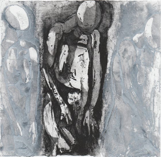 laurence de Saint Martin artiste affiche papier d&eacute;co encre dessin danse homme femmes violences f&eacute;ministe patriarcat eau-forte estampe couleur cuivre plaque