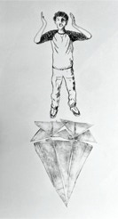 gravure noir et blanc plage famille estampe eau-forte aquatinte laurence de Saint Martin artiste yvelines estampes