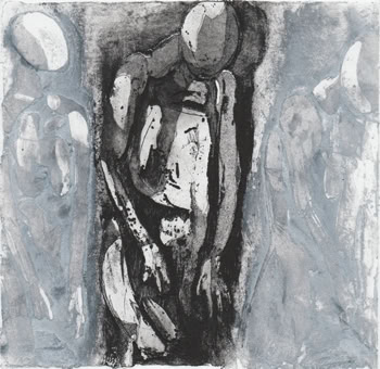laurence de Saint Martin artiste affiche papier d&eacute;co encre dessin danse homme femmes violences f&eacute;ministe patriarcat eau-forte estampe couleur cuivre plaque